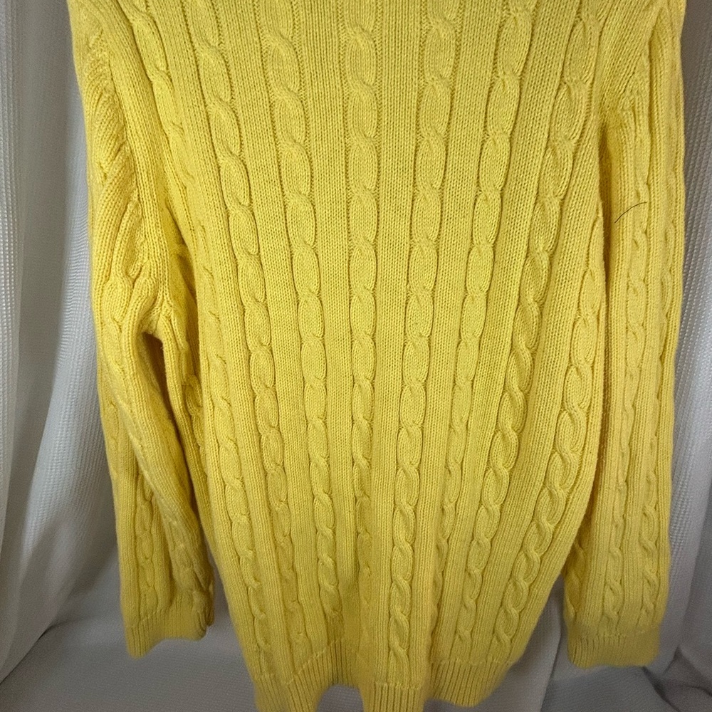 Cherokee yellow cable knit cardigan button down sweater - Picture 5 of 5